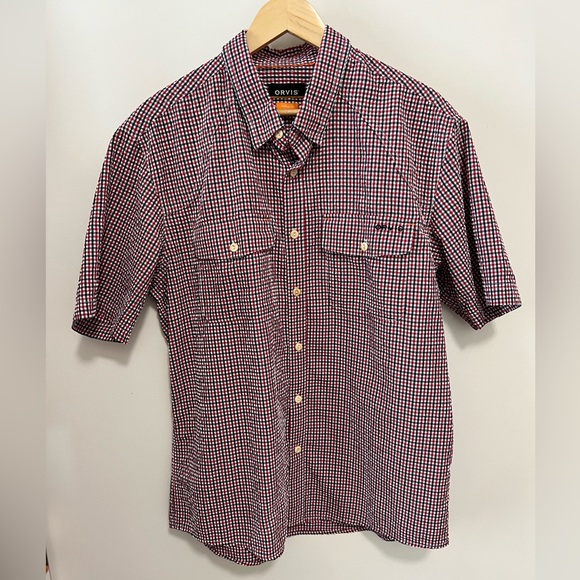 Orvis Other - Orvis Clearwater Seersucker Shirt Short Sleeve Button Up Men’s Size Large Casual